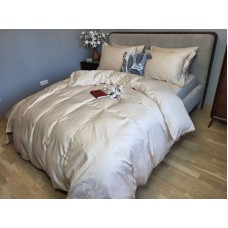 Комплект постільної білизни однотонний BEIGE №0060, Сатин 100% Бавовна, ТМ Комфорт-текстиль