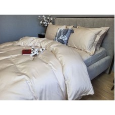 Комплект постільної білизни однотонний BEIGE №0060, Сатин 100% Бавовна, ТМ Комфорт-текстиль