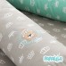 Бортик захисний мультифункціональний в ліжечко ТM PAPAELLA 60 x 15 см, 120 x 15 см корона мята/беж