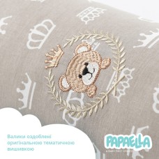 Бортик захисний мультифункціональний в ліжечко ТM PAPAELLA 60 x 15 см, 120 x 15 см корона мята/беж