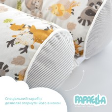 Бортик захисний мультифункціональний в ліжечко ТM PAPAELLA 60 x 15 см, 120 x 15 см обіймашки