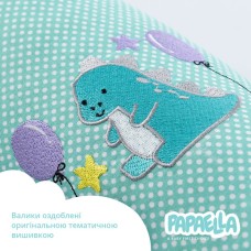 Бортик захисний мультифункціональний в ліжечко ТM PAPAELLA 60 x 15 см, 120 x 15 см зірка/горошок ментол
