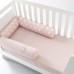 Бортик захисний мультифункціональний в ліжечко ТM PAPAELLA 60 x 15 см, 120 x 15 см зірка/горошок пудра