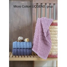 Набір рушників Cestepe MicroCotton 3-ка Delux Premium подарункові 70 x 140 (Premium Ucgen-2)