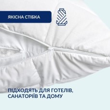 Чохол захисний на подушку мікрофібра набір 2 шт 50 x 70 см знімний з блискавкою стьобаний білий ТМ IDEIA