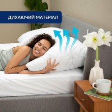 Чохол захисний на подушку мікрофібра набір 2 шт 50 x 70 см знімний з блискавкою стьобаний білий ТМ IDEIA