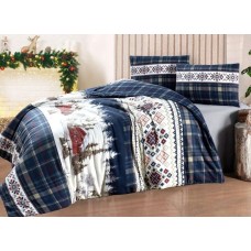 Комплект постільної білизни First Choice Flanel евро (Nature Navy Blue)