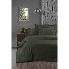 Комплект постільної білизни First Choice Ranforce DARK Deluxe евро (Gala Dark Green)