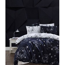 Комплект постільної білизни First Choice ранфорс евро (Glare Navy Blue)