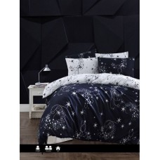 Комплект постільної білизни First Choice ранфорс евро (Glare Navy Blue)