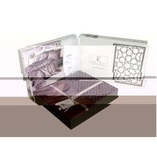 Комплект постільної білизни Advina Gri, Полуторний, Сатин, ТМ First Choice