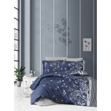 Комплект постільної білизни First Choice сатин евро (Living Navy Blue)