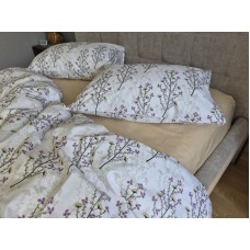 Комплект постільної білизни Turkish Cotton Гілочка, бежевий