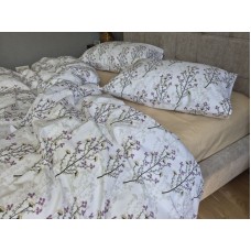 Комплект постільної білизни Turkish Cotton Гілочка, бежевий