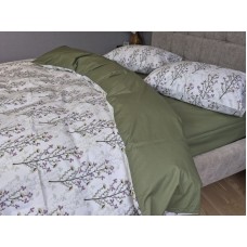 Комплект постільної білизни Turkish Cotton Гілочка, хакі