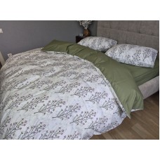Комплект постільної білизни Turkish Cotton Гілочка, хакі