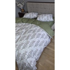 Комплект постільної білизни Turkish Cotton Гілочка, хакі