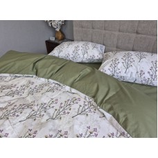 Комплект постільної білизни Turkish Cotton Гілочка, хакі