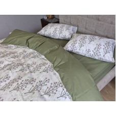 Комплект постільної білизни Turkish Cotton Гілочка, хакі