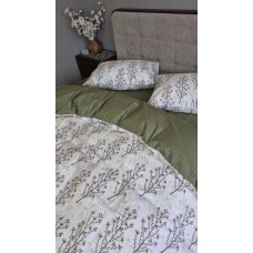Комплект постільної білизни Turkish Cotton Гілочка, хакі