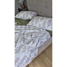 Комплект постільної білизни Turkish Cotton Гілочка, хакі