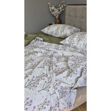 Комплект постільної білизни Turkish Cotton Гілочка, хакі