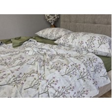 Комплект постільної білизни Turkish Cotton Гілочка, хакі