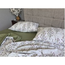 Комплект постільної білизни Turkish Cotton Гілочка, хакі