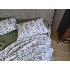 Комплект постільної білизни Turkish Cotton Гілочка, хакі