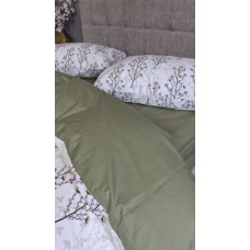 Комплект постільної білизни Turkish Cotton Гілочка, хакі