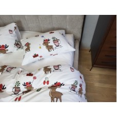 Комплект постільної білизни Гостинці/білий, Turkish flannel Комплект постільної білизни Гостинці/білий, Turkish flannel