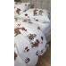 Комплект постільної білизни Гостинці/білий, Turkish flannel Комплект постільної білизни Гостинці/білий, Turkish flannel