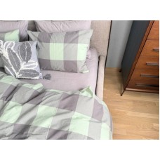 Комплект постільної білизни Варена бавовна Green Kilt+Rock Gray, Washed Cotton