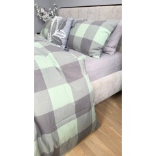 Комплект постільної білизни Варена бавовна Green Kilt+Rock Gray, Washed Cotton Комплект постільної білизни Варена бавовна Green Kilt+Rock Gray, Washed Cotton