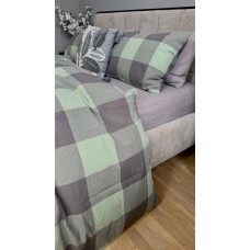 Комплект постільної білизни Варена бавовна Green Kilt+Rock Gray, Washed Cotton Комплект постільної білизни Варена бавовна Green Kilt+Rock Gray, Washed Cotton