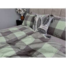 Комплект постільної білизни Варена бавовна Green Kilt+Rock Gray, Washed Cotton Комплект постільної білизни Варена бавовна Green Kilt+Rock Gray, Washed Cotton
