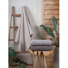 Рушники махрові жаккардові банні набір 3 шт. 70 x 140 см., Gulcan Cotton Luisa Karel Туреччина