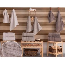 Набір 3 банні рушники Gursan Cotton Micro Delux, 70x140 см, Equal Set Bej Набір 3 банні рушники Gursan Cotton Micro Delux, 70x140 см, Equal Set Bej
