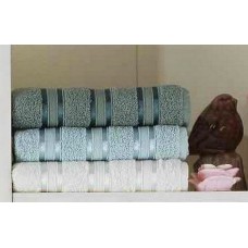 Набір рушників 3 шт Gursan Cotton Stripe Mikro Delux 70 x 140 (Stripe-Green)