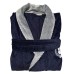 Халат чоловiчий велюр-махра розмір 3XL Dark-Blue ТМ Gursan