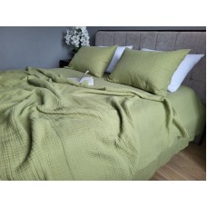 Мусліновий комплект постільної білизни Woodland, чотиришаровий, бавовна 100%, ТМ Комфорт-текстиль