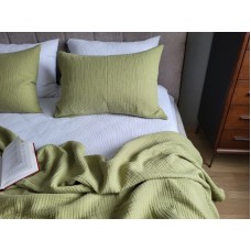 Комплект постільної білизни Herbal + White з м’якого 4-шарового мусліну, 100% бавовна, ТМ Комфорт-текстиль,