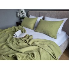 Комплект постільної білизни Herbal + White з м’якого 4-шарового мусліну, 100% бавовна, ТМ Комфорт-текстиль, Комплект постільної білизни Herbal + White з м’якого 4-шарового мусліну, 100% бавовна, ТМ Комфорт-текстиль,