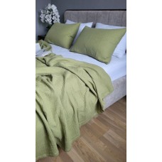Комплект постільної білизни Herbal + White з м’якого 4-шарового мусліну, 100% бавовна, ТМ Комфорт-текстиль, Комплект постільної білизни Herbal + White з м’якого 4-шарового мусліну, 100% бавовна, ТМ Комфорт-текстиль,