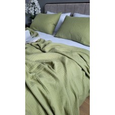 Комплект постільної білизни Herbal + White з м’якого 4-шарового мусліну, 100% бавовна, ТМ Комфорт-текстиль, Комплект постільної білизни Herbal + White з м’якого 4-шарового мусліну, 100% бавовна, ТМ Комфорт-текстиль,