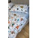 Комплект постільної білизни Хитрий лис/блакитний, Turkish flannel