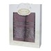 Подарунковий набір махрових рушників 2 шт., 50 x 90 см., 70 x 140 см., Damask Ornament-Leylak, ТМ Gulcan