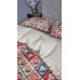 Комплект постільної білизни Кантрі Cotton 5D бежевий горошок із сердечками Комплект постільної білизни Кантрі Cotton 5D бежевий горошок із сердечками