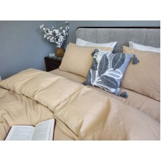 Комплект постільної білизни Beige, Варена бавовна LUXURY, ТМ Комфорт-текстиль