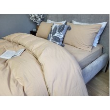 Комплект постільної білизни Beige, Варена бавовна LUXURY, ТМ Комфорт-текстиль